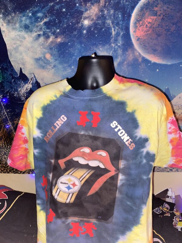 Vintage Rolling Stones Pittsburgh Tongue Steelers Shirt - Image 2