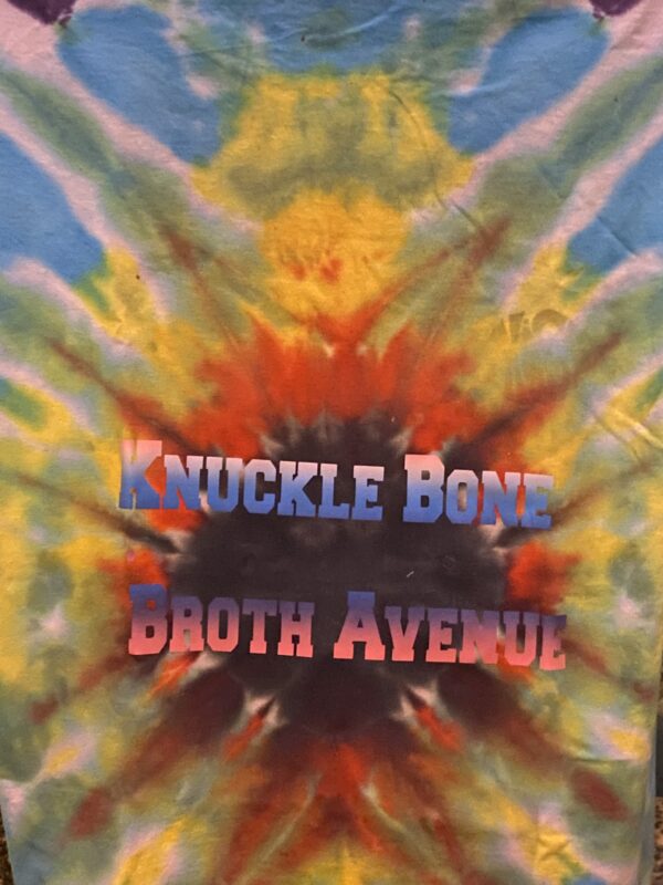 Phish Sci Fi Soldier KNUCKLEBONE BROTH AVENUE Tie Dye with SKULL